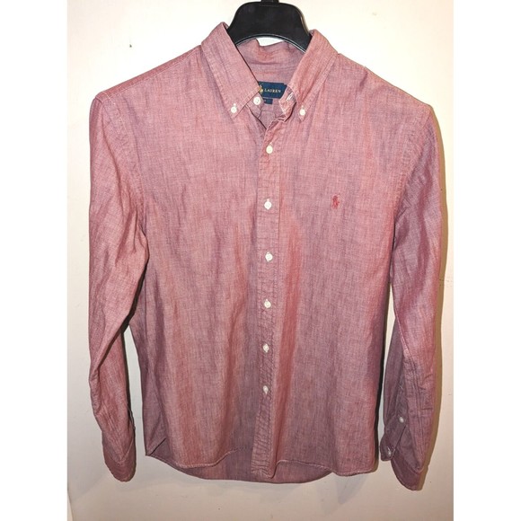 Ralph Lauren Shirts Ralph Lauren Mens L Slim Fit Lt Red Button